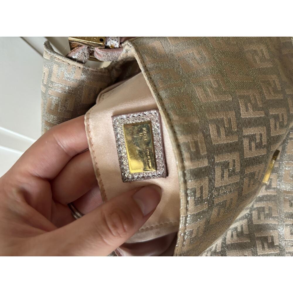 Fendi Metallic Zucchino Mini Mama Baguette Bag - Picture 12 of 13